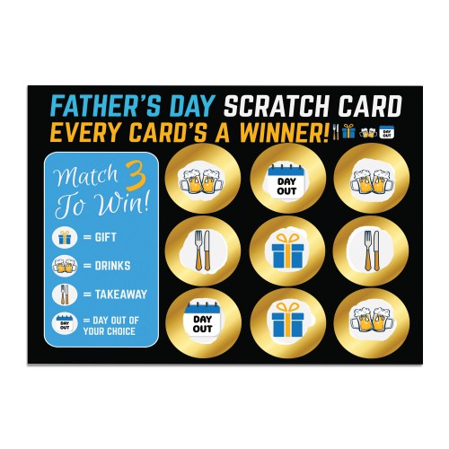Scratch Card For Dad Gift for Dad Fathers Day Gift Novelty Card