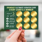 Novelty Fathers Day Gift Grandad Scratch Card Gifts for Grandad