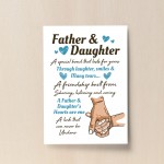 Father And Daughter Gift Black A4 Wood Frame Father's Day 