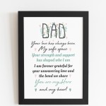 Novelty Gift For Dad FRAMED PRINT Thank You Gift For Dad Hero