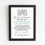 Novelty Gift For Dad FRAMED PRINT Thank You Gift For Dad Hero