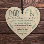 Dad Wooden Heart Keepsake Gift From Daughter Dad Gift 