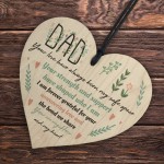 Dad Wooden Heart Keepsake Gift From Daughter Dad Gift 