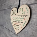 Dad Wooden Heart Keepsake Gift From Daughter Dad Gift 