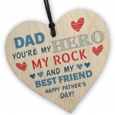 Father's Day Dad Gift Wooden Heart Dad Gifts From Daughter Son