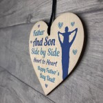 Happy Father's Day Wooden Heart Dad Gift From Son Fathers Day 