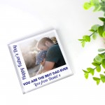 Fathers Day Gift For BEST DAD EVER Personalised Clear Block