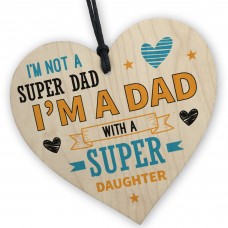 Funny Dad Gifts From Daughtern Wood Heart Dad Gift For Birthday