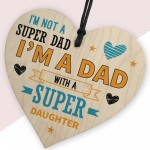 Funny Dad Gifts From Daughtern Wood Heart Dad Gift For Birthday