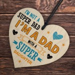 Funny Dad Gifts From Daughtern Wood Heart Dad Gift For Birthday