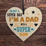 Funny Dad Gifts From Son Wooden Heart Dad Gift For Birthday 