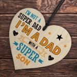 Funny Dad Gifts From Son Wooden Heart Dad Gift For Birthday 