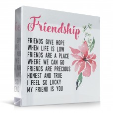 Gift For Best Friend Friendship Plaque Clear Block Best Friend