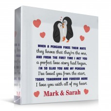 Personalised Penguin Gift For Boyfriend Husband Girlfriend Wife