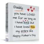 Gift For Daddy For Fathers Day Clear Block THANK YOU GIFTS