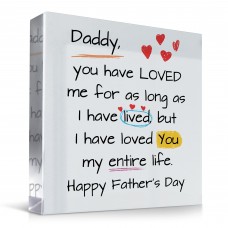 Gift For Daddy For Fathers Day Clear Block THANK YOU GIFTS