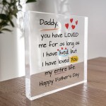 Gift For Daddy For Fathers Day Clear Block THANK YOU GIFTS