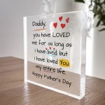 Gift For Daddy For Fathers Day Clear Block THANK YOU GIFTS