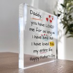 Gift For Daddy For Fathers Day Clear Block THANK YOU GIFTS