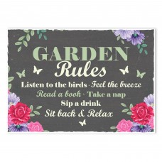 GARDEN RULES Sign Garden Shed Sign Garden Sign For Outdoor Shed 