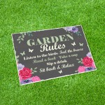 GARDEN RULES Sign Garden Shed Sign Garden Sign For Outdoor Shed 