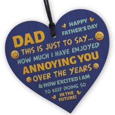 Fathers Day Wooden Heart Funny Dad Gifts For Him Fathers Day