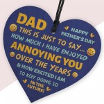 Fathers Day Wooden Heart Funny Dad Gifts For Him Fathers Day