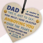 Dad Wooden Heart Plaque Gifts for Dad Funny Fathers Day Dad Gift