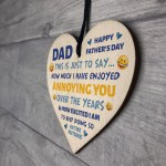 Dad Wooden Heart Plaque Gifts for Dad Funny Fathers Day Dad Gift