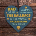 Novelty Fathers Day Joke Gift For Dad Funny Dad Gift Wood Heart Novelty Fathers Day Joke Gift For Dad Funny Dad Gift Wood Heart