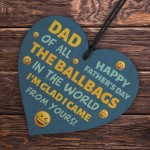 Novelty Fathers Day Joke Gift For Dad Funny Dad Gift Wood Heart Novelty Fathers Day Joke Gift For Dad Funny Dad Gift Wood Heart