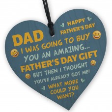 Dad Gifts For Fathers Day Novelty Wooden Heart Gift For Dad
