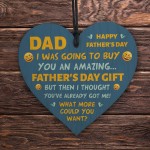 Dad Gifts For Fathers Day Novelty Wooden Heart Gift For Dad
