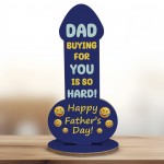 Dad Gift Fathers Day Wood Plaque Novelty Joke Gift For Dad Funny