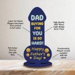 Dad Gift Fathers Day Wood Plaque Novelty Joke Gift For Dad Funny