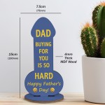 Dad Gift For Fathers Day Funny Wood Plaque Gift For Dad Novelty