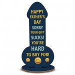 Funny Happy Father's Day Plaque Gift For Dad Rude Dad Gift 