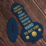 Funny Happy Father's Day Plaque Gift For Dad Rude Dad Gift 