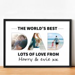 Personalised Fathers Day Print Framed DAD Pictures Dad Birthday