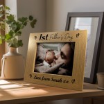 Personalised 1st Fathers Day 7x5 Photo Frame First Fathers Day