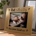 Personalised 1st Fathers Day 7x5 Photo Frame First Fathers Day