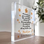Handmade Personalised Teacher Gift Acrylic Block Thank You Gift