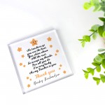 Handmade Personalised Teacher Gift Acrylic Block Thank You Gift