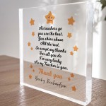 Handmade Personalised Teacher Gift Acrylic Block Thank You Gift