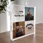 Personalised Dad Photo Gift Acrylic Block Dad Gift For Birthday