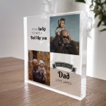 Personalised Dad Photo Gift Acrylic Block Dad Gift For Birthday