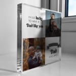 Personalised Dad Photo Gift Acrylic Block Dad Gift For Birthday