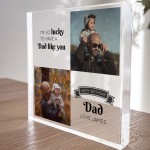 Personalised Dad Photo Gift Acrylic Block Dad Gift For Birthday