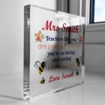 Personalised Teacher Gifts Precious And Few Acrylic Block