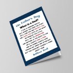 Fathers Day Card, Card for Dad, Dad Greetings Card With Envelope